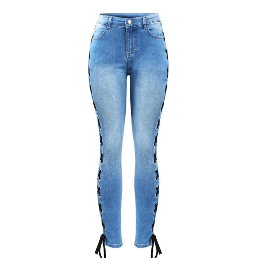 New Arrived Women Jeans With Side Patch