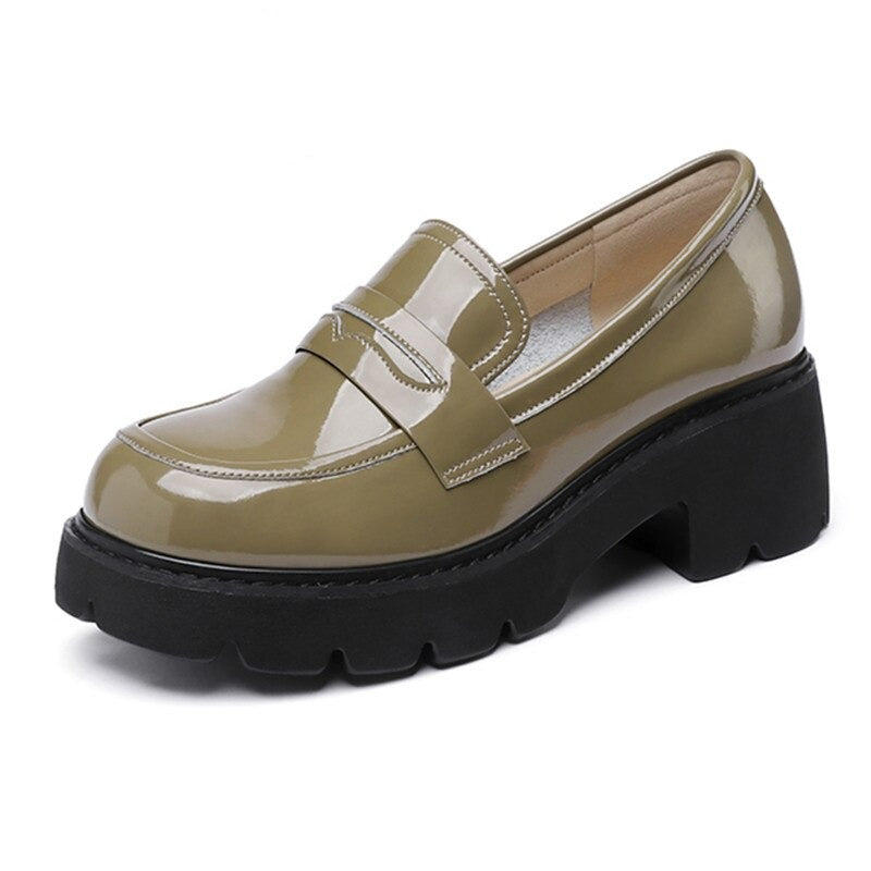 Women Genuine Leather British Style Shoes