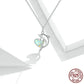 925 Sterling Silver Dolphin with Heart Necklace