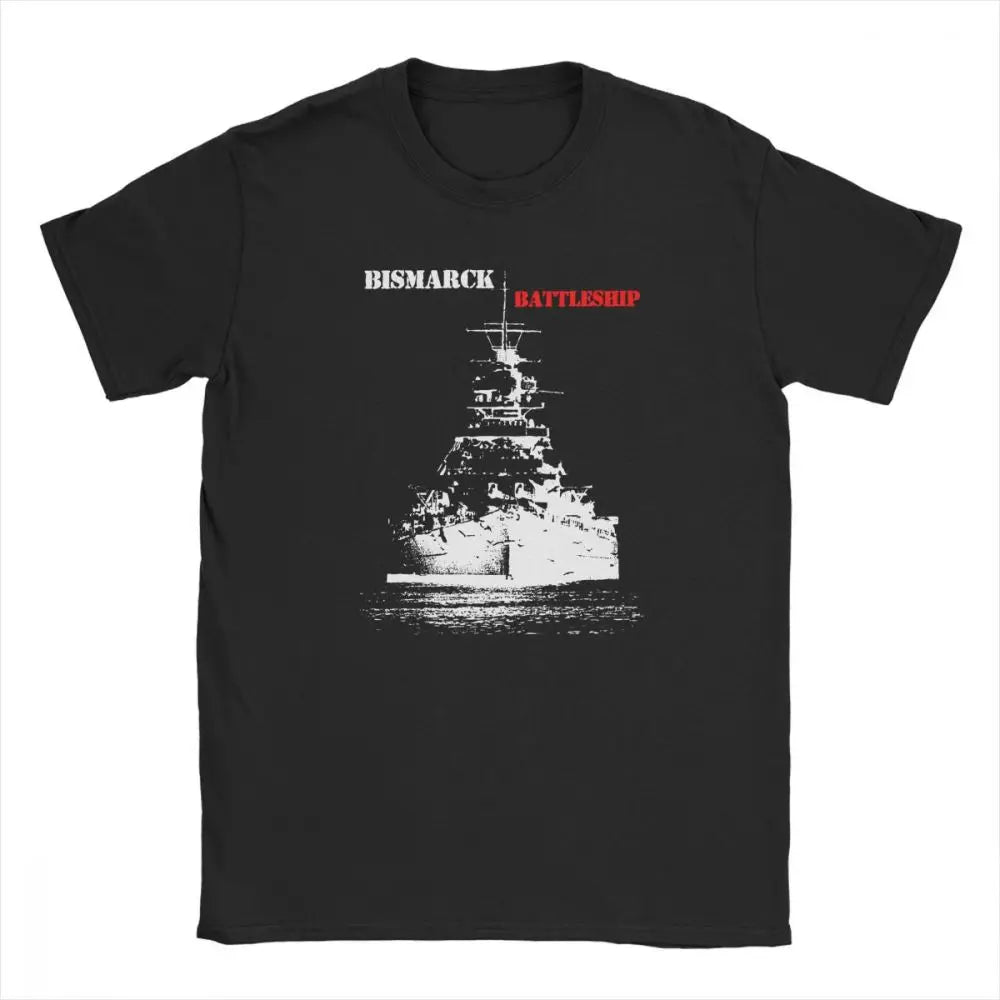 Men Battleship T Shirts 100% Cotton