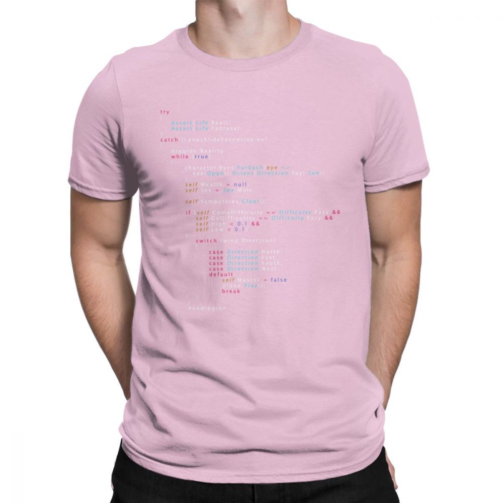 Hip Hop Men Programming Tees T-Shirt