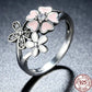 100% 925 Sterling Silver Cherry Blossom Rings