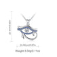 925 Sterling Silver Blue crystal Eye Necklaces