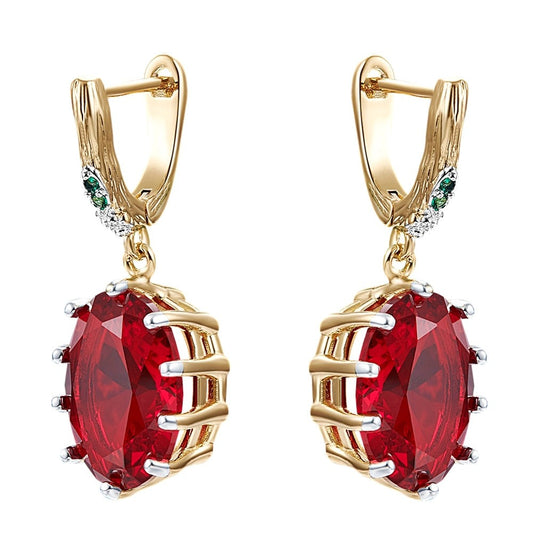 Red Big Statement Earnings for Women