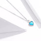 Deep Blue Heart Necklace for Women 925 Sterling