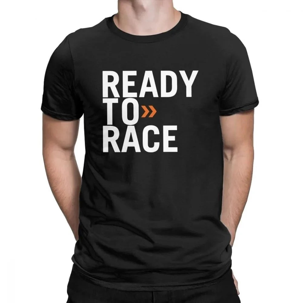 Men Ready To Race Print T-Shirt