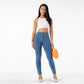High Wasted Jeans Outfit Dark Blue New Look