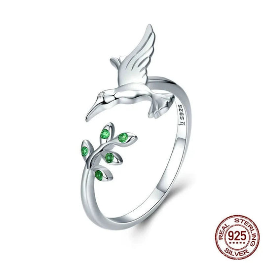 925 Sterling Silver Leaves Ring For Women