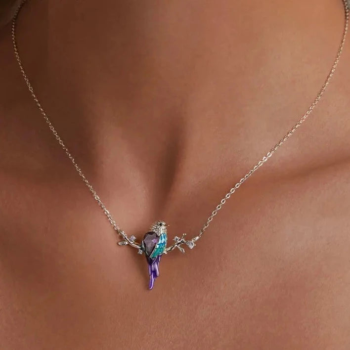 925 Sterling Silver Cute Bird Necklace