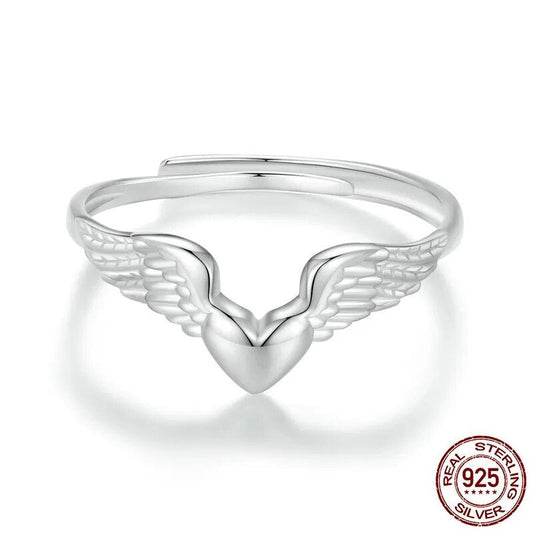 Real 925 Sterling Silver Wing Ring