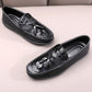 Men Genuine Leather Loafers slip on Luxury