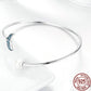 925 Sterling Silver Blue Zircon Fish Bracelets