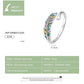 925 Sterling Sliver Colorful Rings For Women