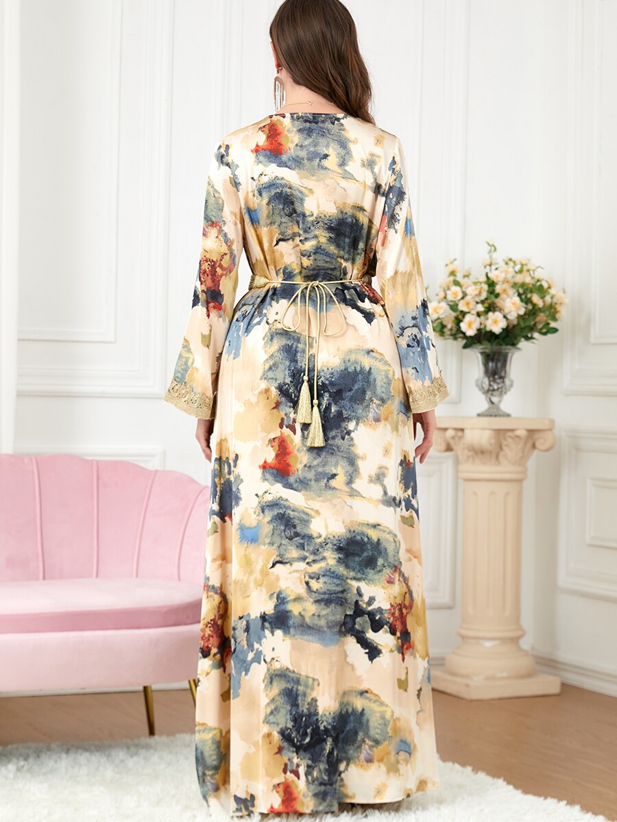 Luxury High Class Printed Gown