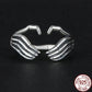 Real 925 Sterling Silver Vintage Creative Ring