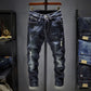 New Men Dark Blue Stretch Slim Fit Denim Jeans