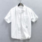 New Casual Short Sleeve Shirts for Men Loose Cotton