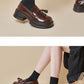 Women Genuine Leather Thick Tassel Shoes