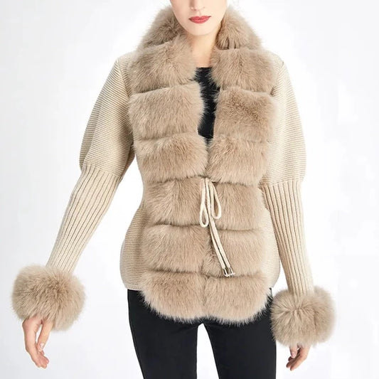 Winter Women Faux Fur Luxury Jacket