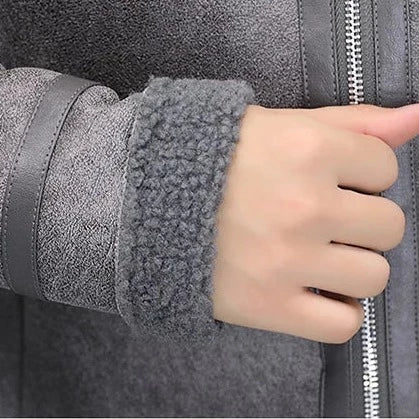 Men High-Quality Winter Fur Leather Jacket