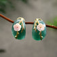 Plum Flower Stud Earrings for Women