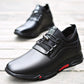 Men Leather Elastic Band Sneakers Shoes