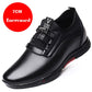 Men Leather Elastic Band Sneakers Shoes