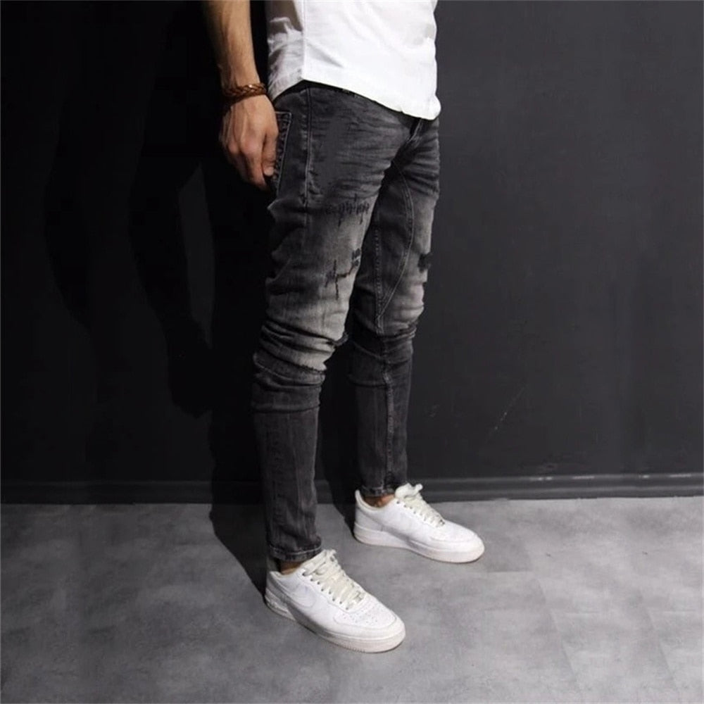 Men Slim Fit Denim High Quality Jeans