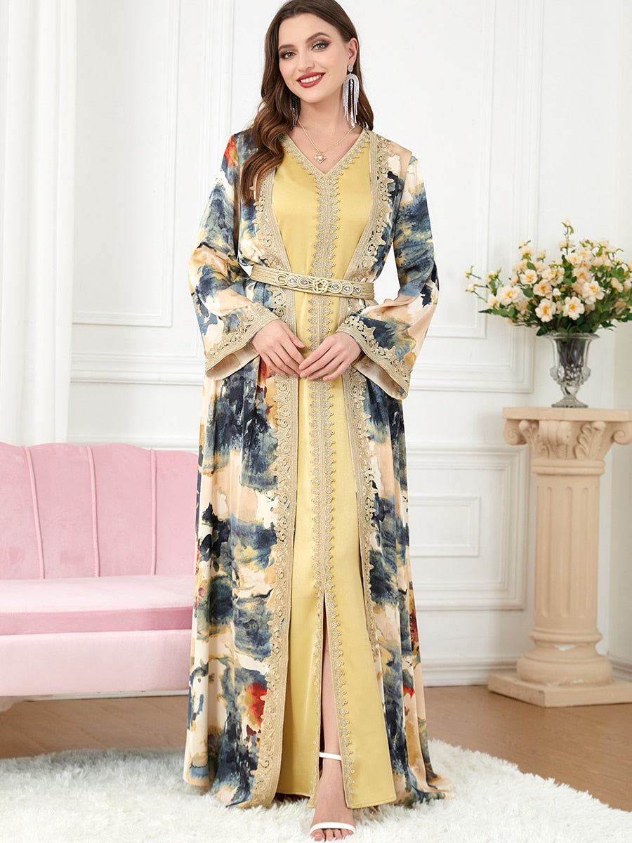 Luxury High Class Printed Gown