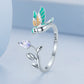 Kingfisher Open Ring and Earrings Jewelry Set