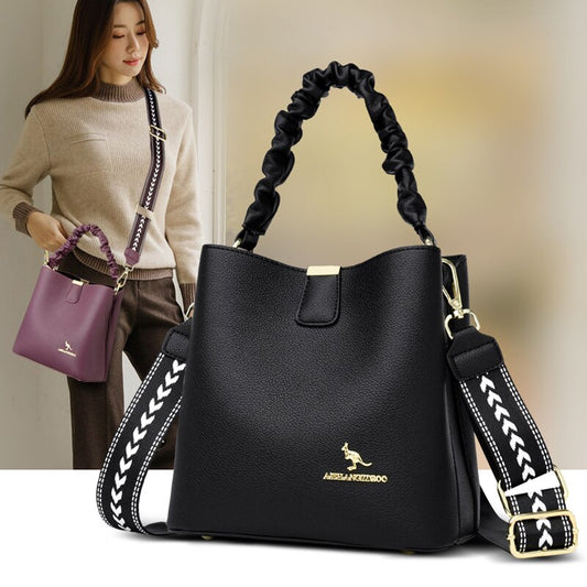 3 Layers Leather Shoulder Bags for Women